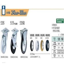 允许荷重240daN~300daNHAMMER CASTER 哈玛 锤牌脚轮 金属版型