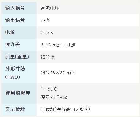 渡边电机 模块型直流电压用数字面板仪表