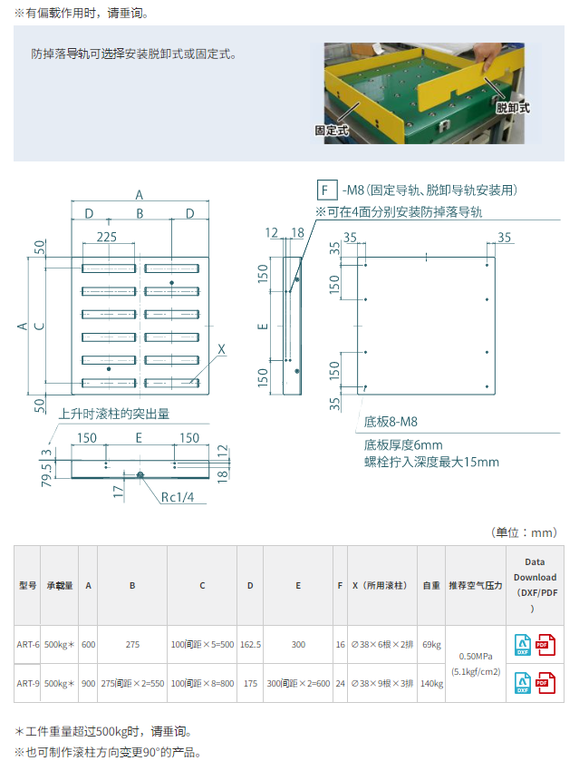 Freebear 万向球滚柱工作台-空气升降型